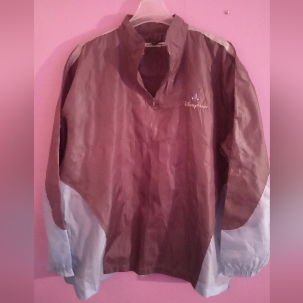 Vintage 90s Windbreaker Mens XXL Walt Disney Parks Logo 1/4 Zip Rain Lightweight